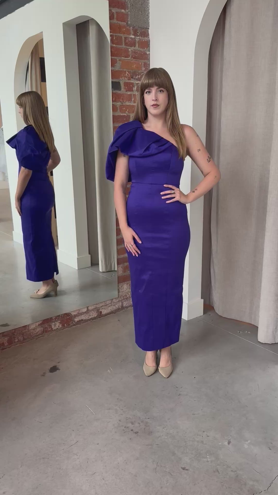 Lanora Gown in Purple by Bariano - RENTAL