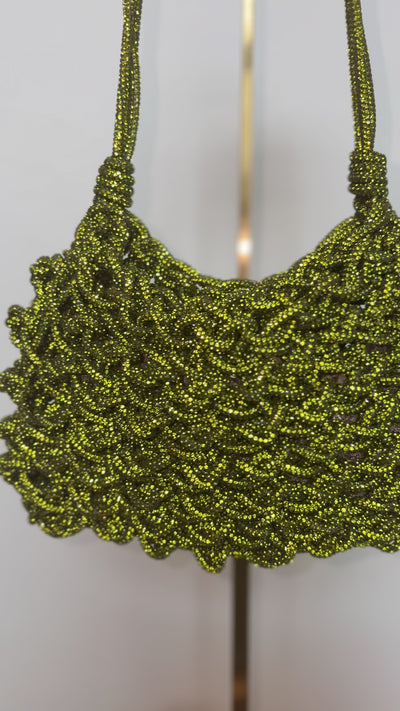 Saint Tropez Baguette Bag in Olive by MELA - RENTAL