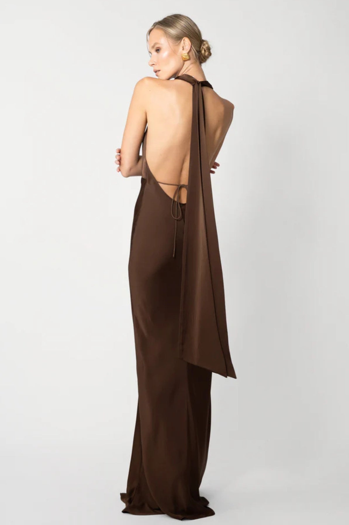 Pearl Charmeuse Satin Gown by Sau Lee - RENTAL