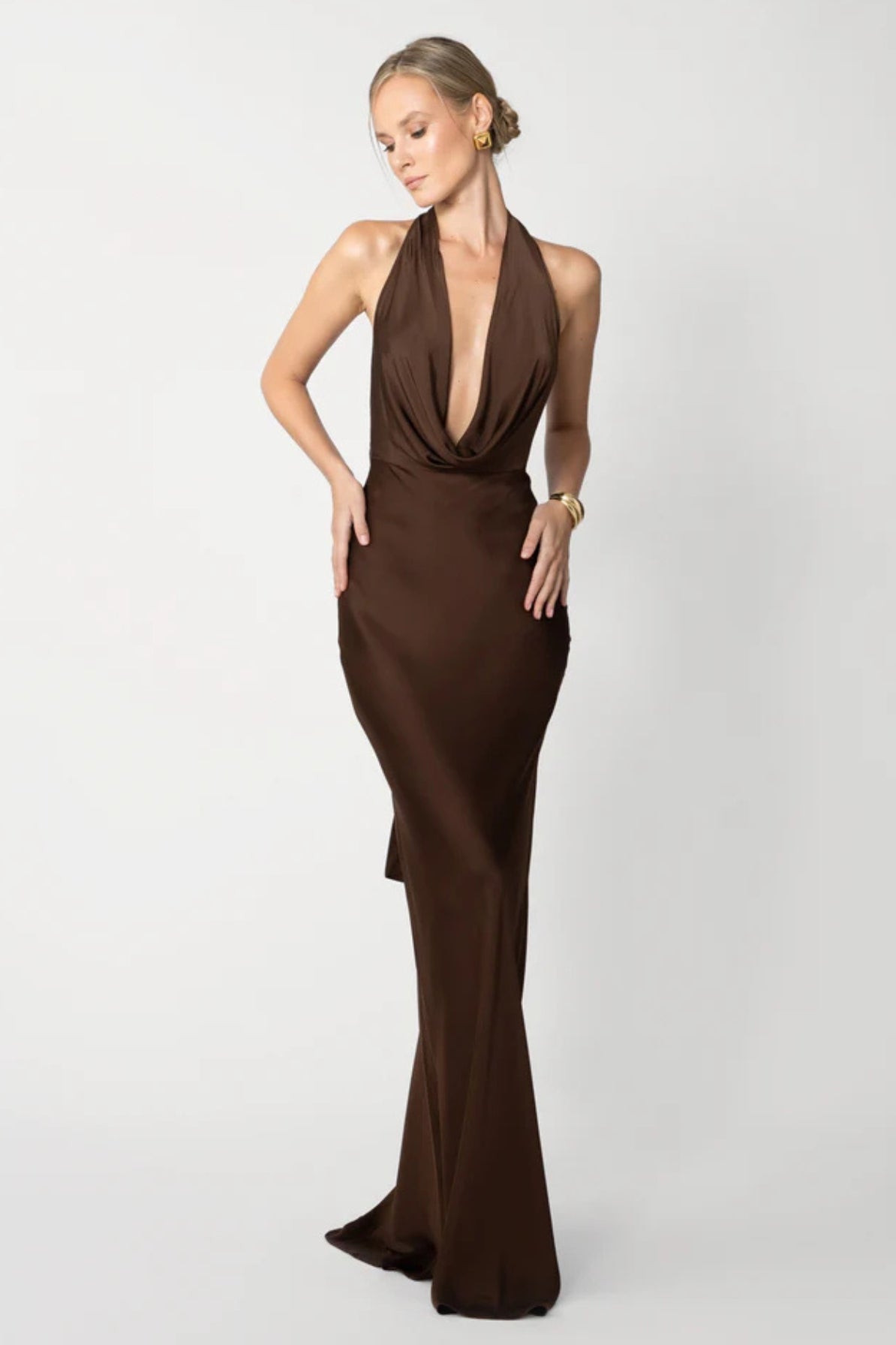 Pearl Charmeuse Satin Gown by Sau Lee - RENTAL