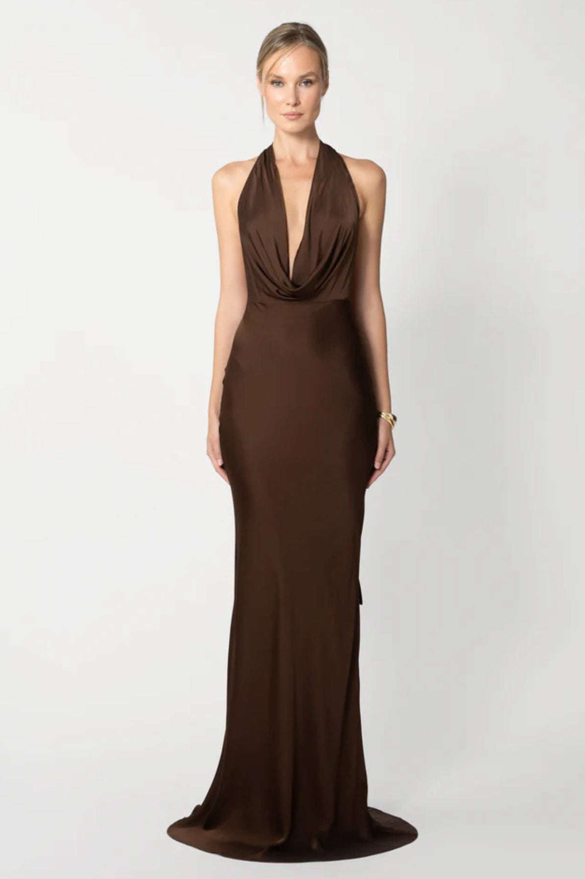Pearl Charmeuse Satin Gown by Sau Lee - RENTAL
