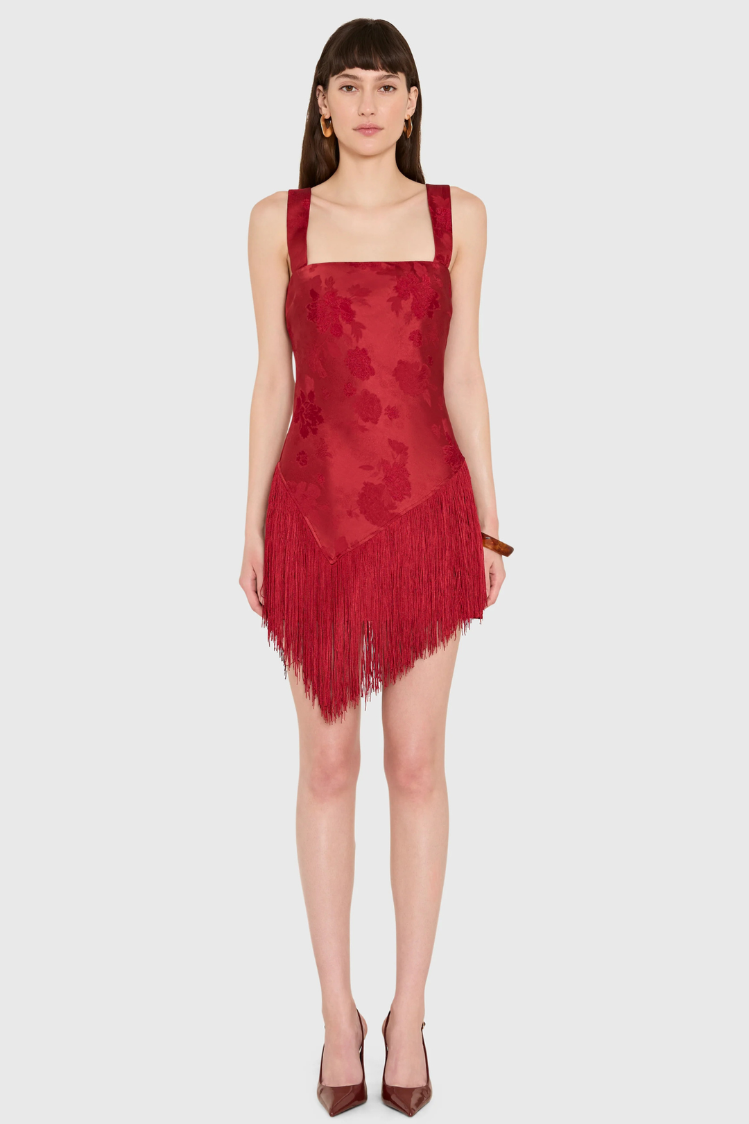 cocktail dresses in toronto NEW RENTAL ARRIVALS SID-FD30739 Color:Saltwater Stripe Burgundy Cap Sleeve Bodycon Midi dress