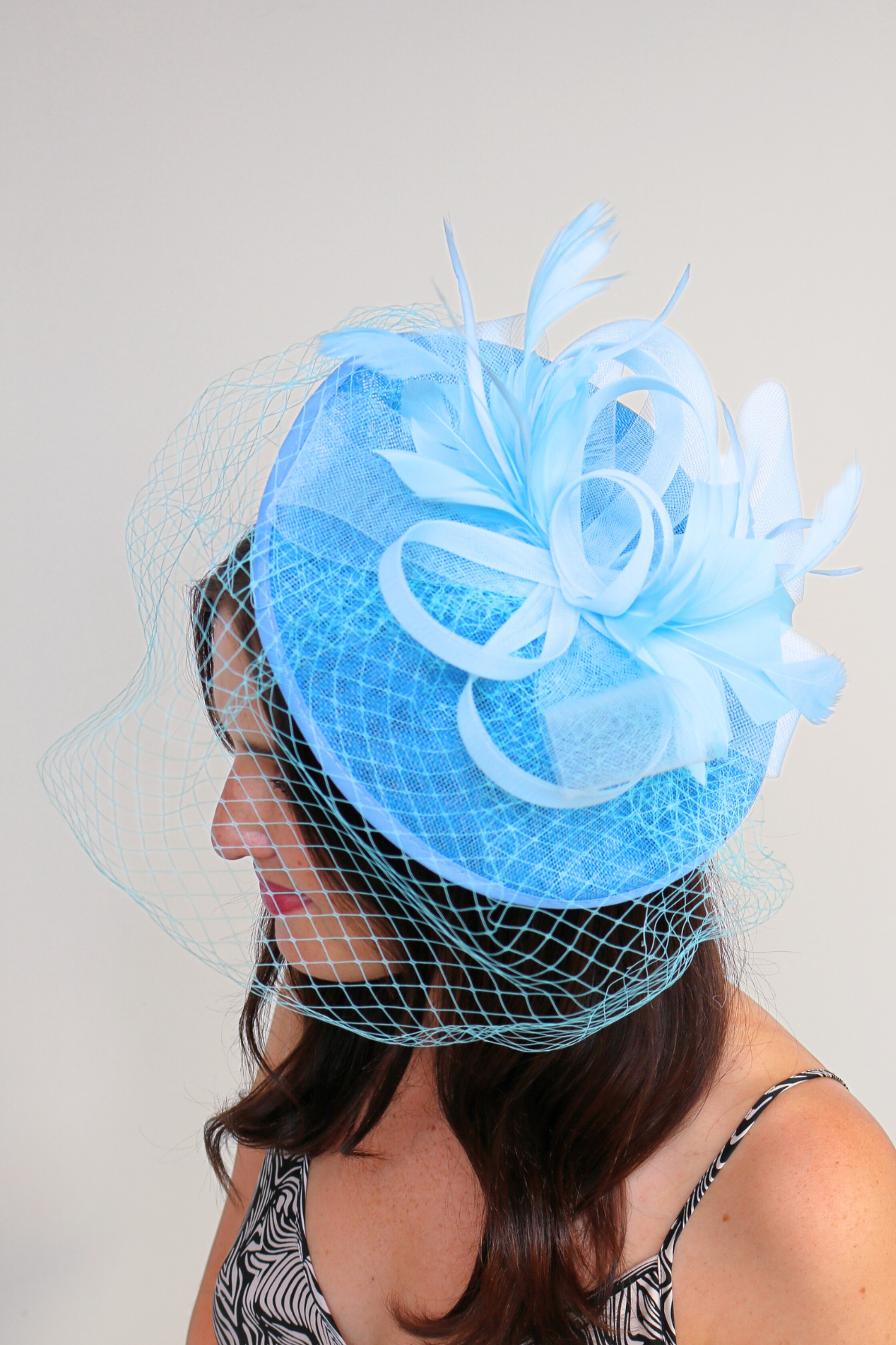 Spirit Blue Fascinator - RENTAL