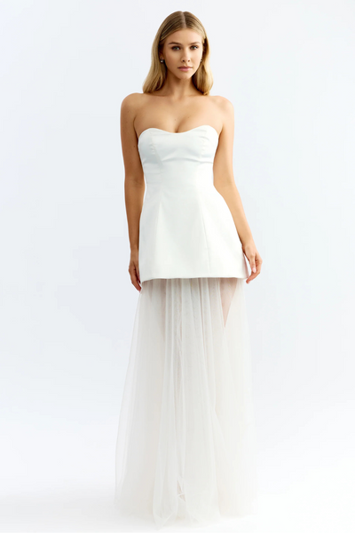 Aiden Gown in White by Lexi - RENTAL