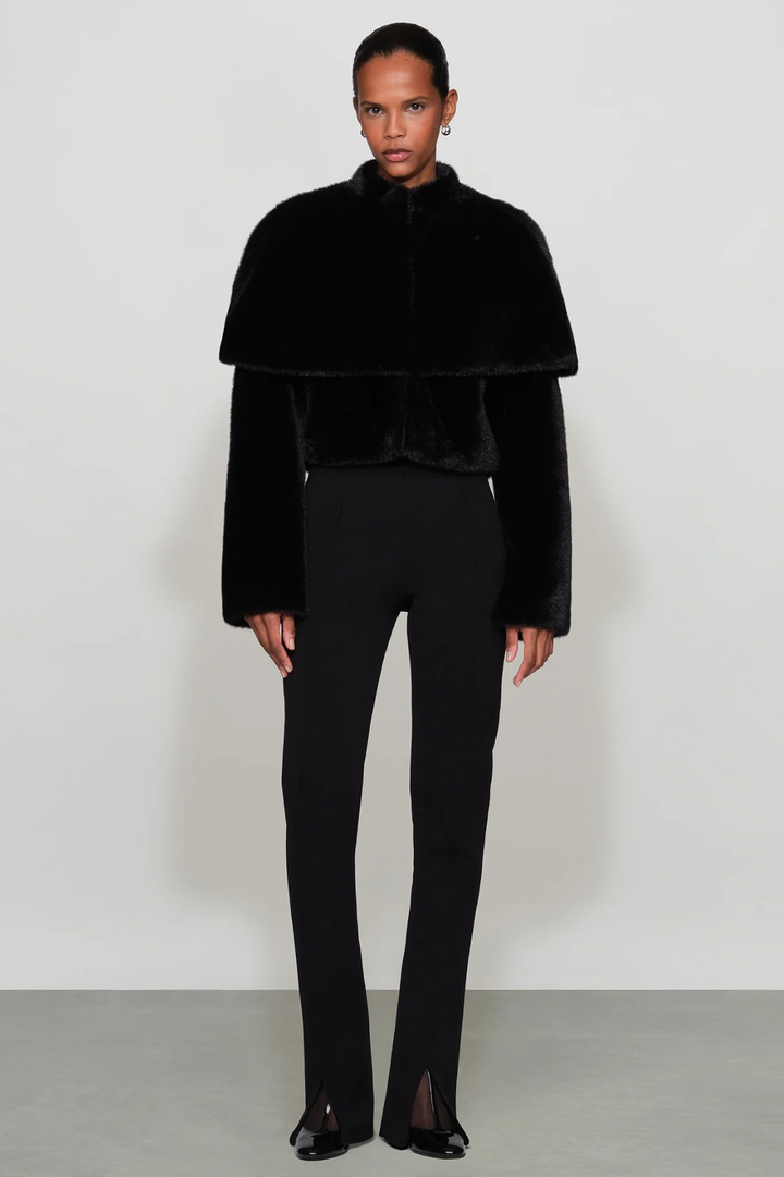 Vlad Cropped Fur Jacket in Black by Et Ochs - RENTAL – The Fitzroy
