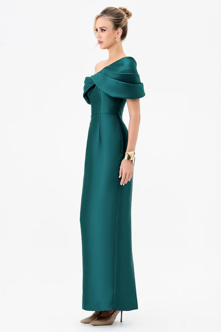 Weiss Off Shoulder Gown by Bariano