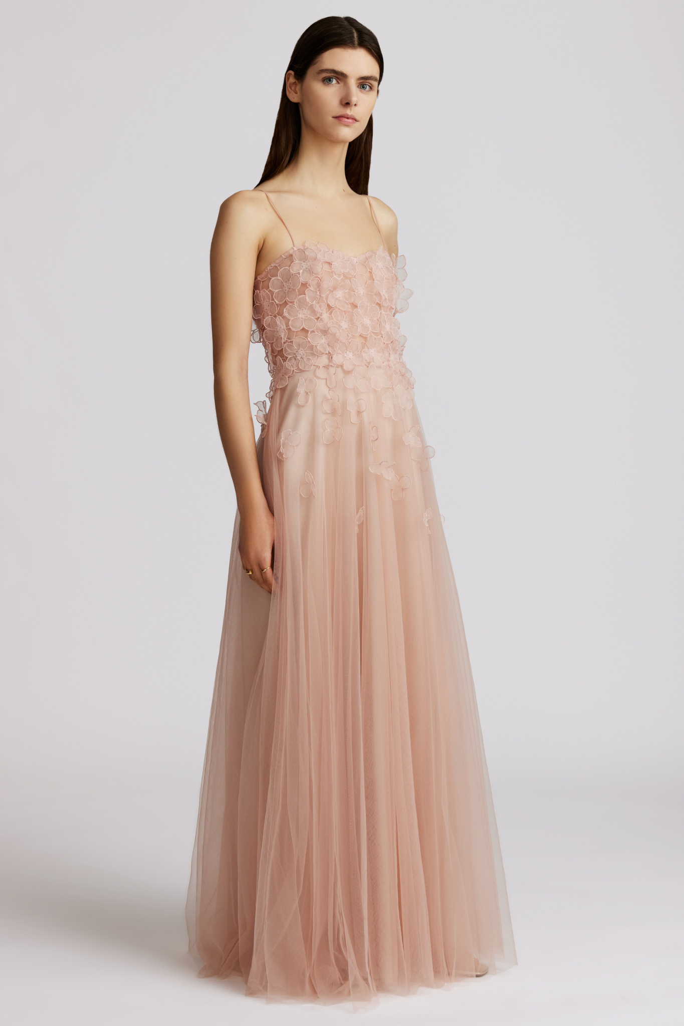 Zaria 3D Applique Tulle Gown by Zac Posen - FINAL SALE