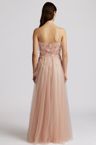 Zaria 3D Applique Tulle Gown by Zac Posen - FINAL SALE