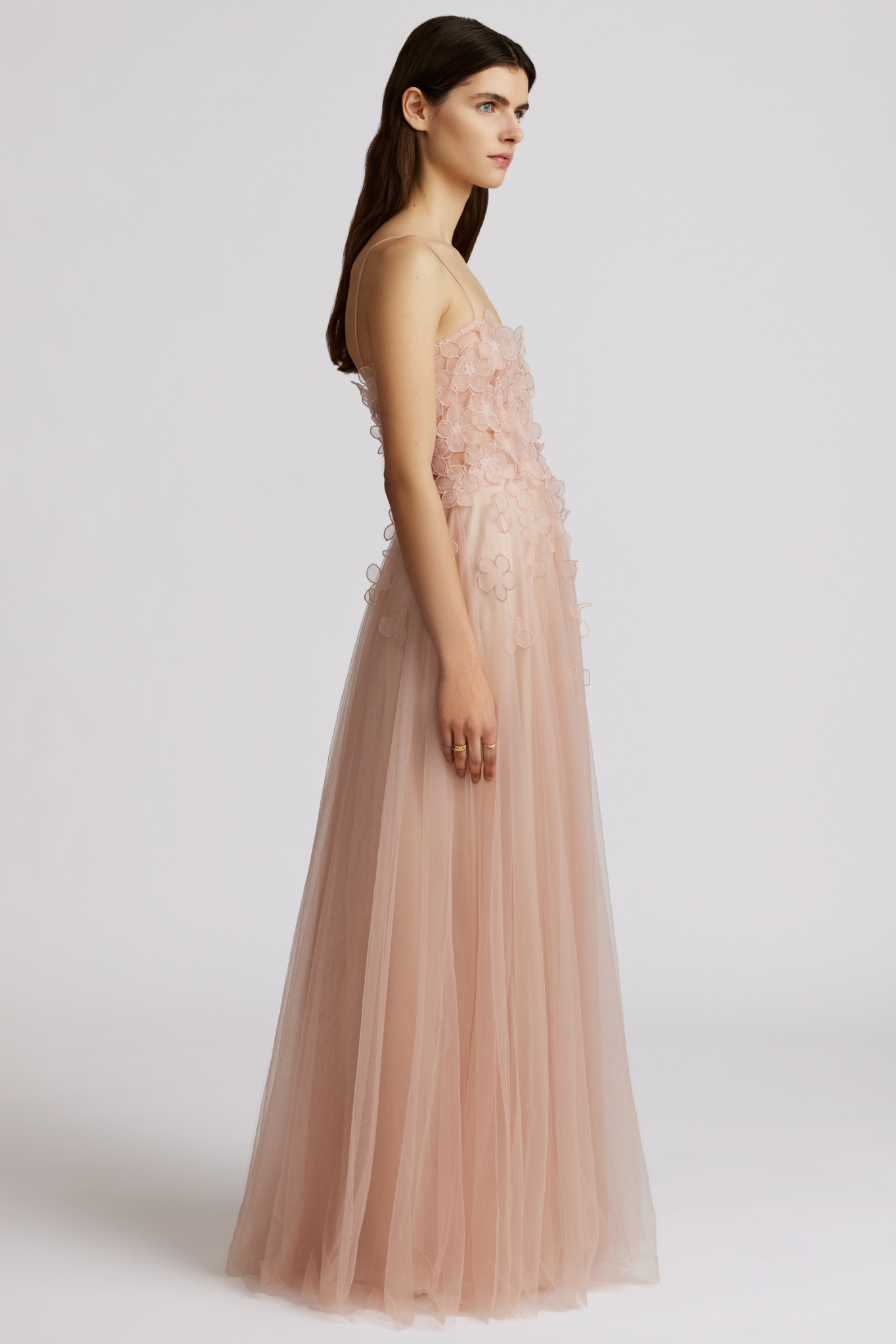 Zaria 3D Applique Tulle Gown by Zac Posen - FINAL SALE