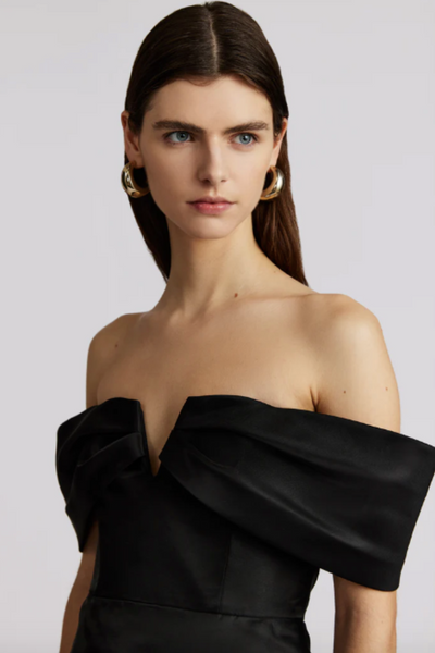 Onyx Off Shoulder Gown by Zac Posen - RENTAL