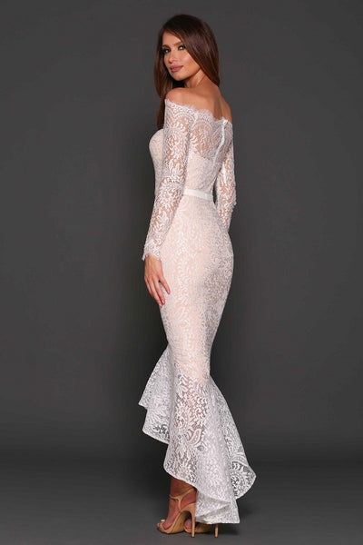 Marchesa Lace Gown in White by Elle Zeitoune - FINAL SALE