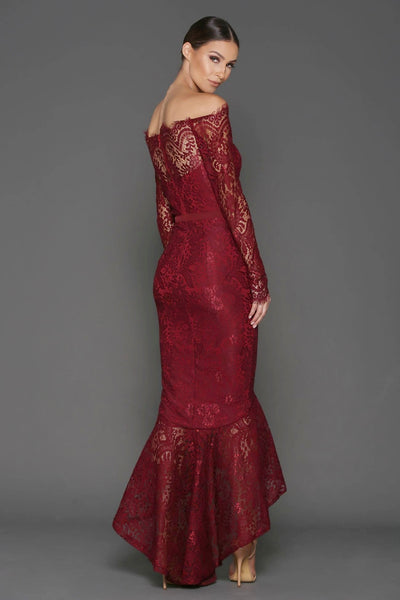 Marchesa Gown in Wine by Elle Zeitoune in Toronto at Studio Fitzroy