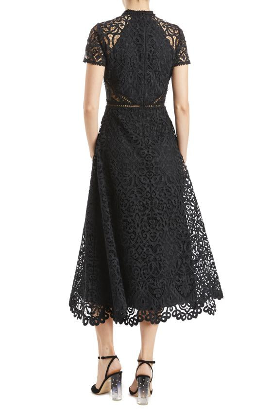 ml monique lhuillier jasmine lace midi-dress Monique Lhuillier | Dresses | Monique Lhuillier Womens Jasmine Lace Midi Dress