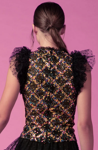 Peaseblossom Sequin and Ruffle Two Piece Set by Gemy Maalouf - FINAL SALE