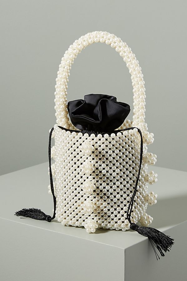 Ravelo Pearl Top Handle Bag by Emm Kuo NY - RENTAL