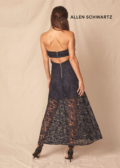 Jemma Lace Strapless Dress by Allen Schwartz - FINAL SALE