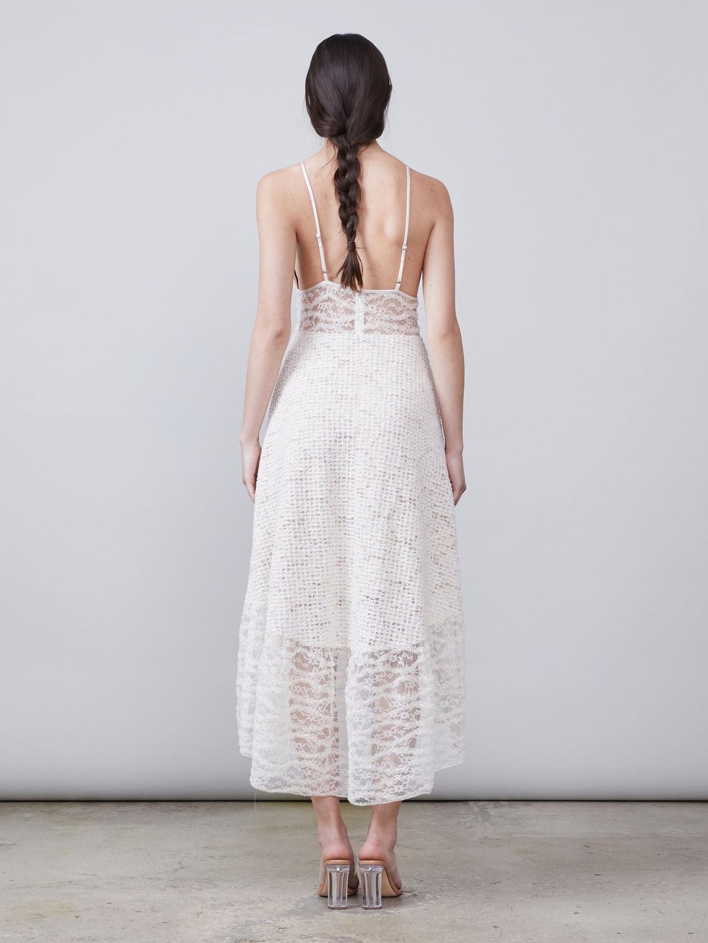 Bella Mixed Lace Dress by Allen Schwartz - RENTAL