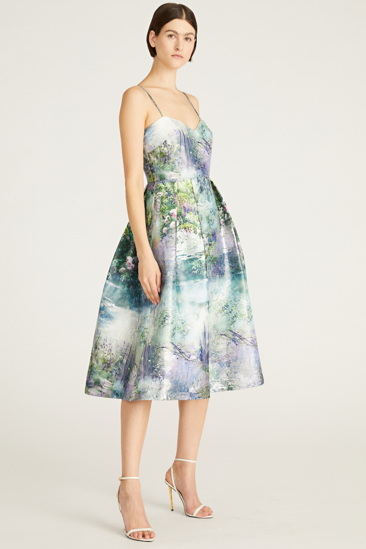 ml monique lhuillier lily sweetheart faille midi dress Countryside Midi Dress by ML Monique Lhuillier
