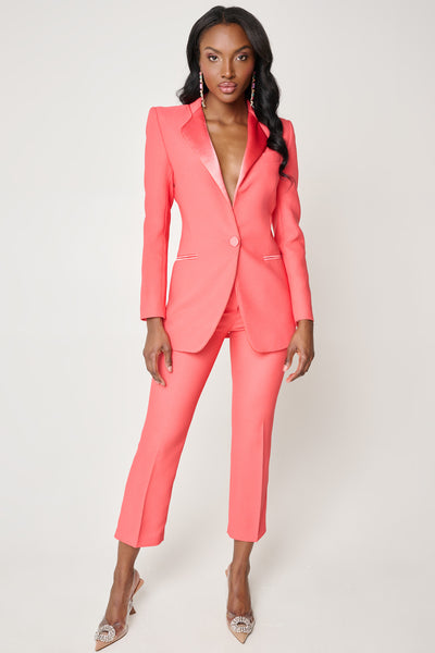 Smoking Suit in Coral by Hebe Studio - RENTAL