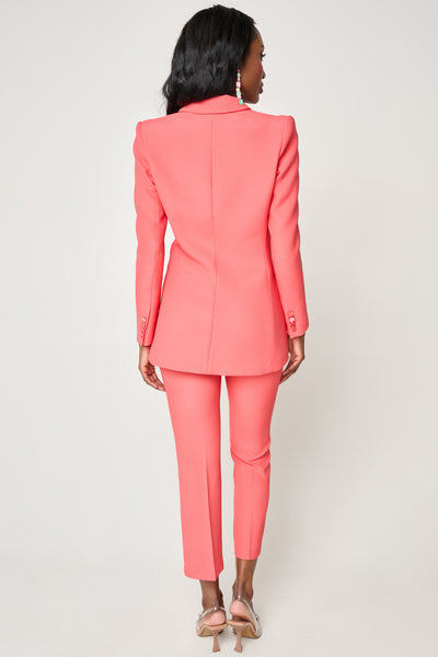 Smoking Suit in Coral by Hebe Studio - RENTAL