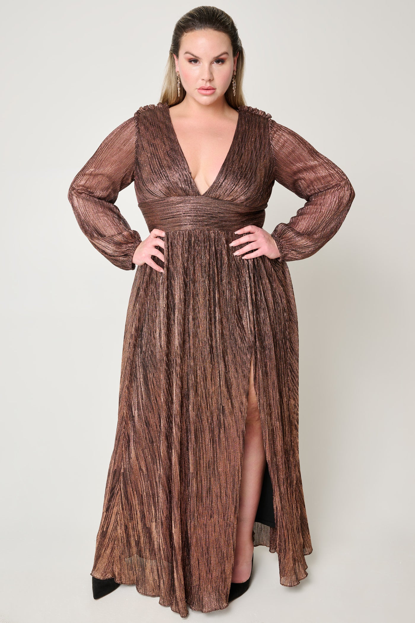 Liberty Long Sleeve Gown by Aidan Mattox - RENTAL