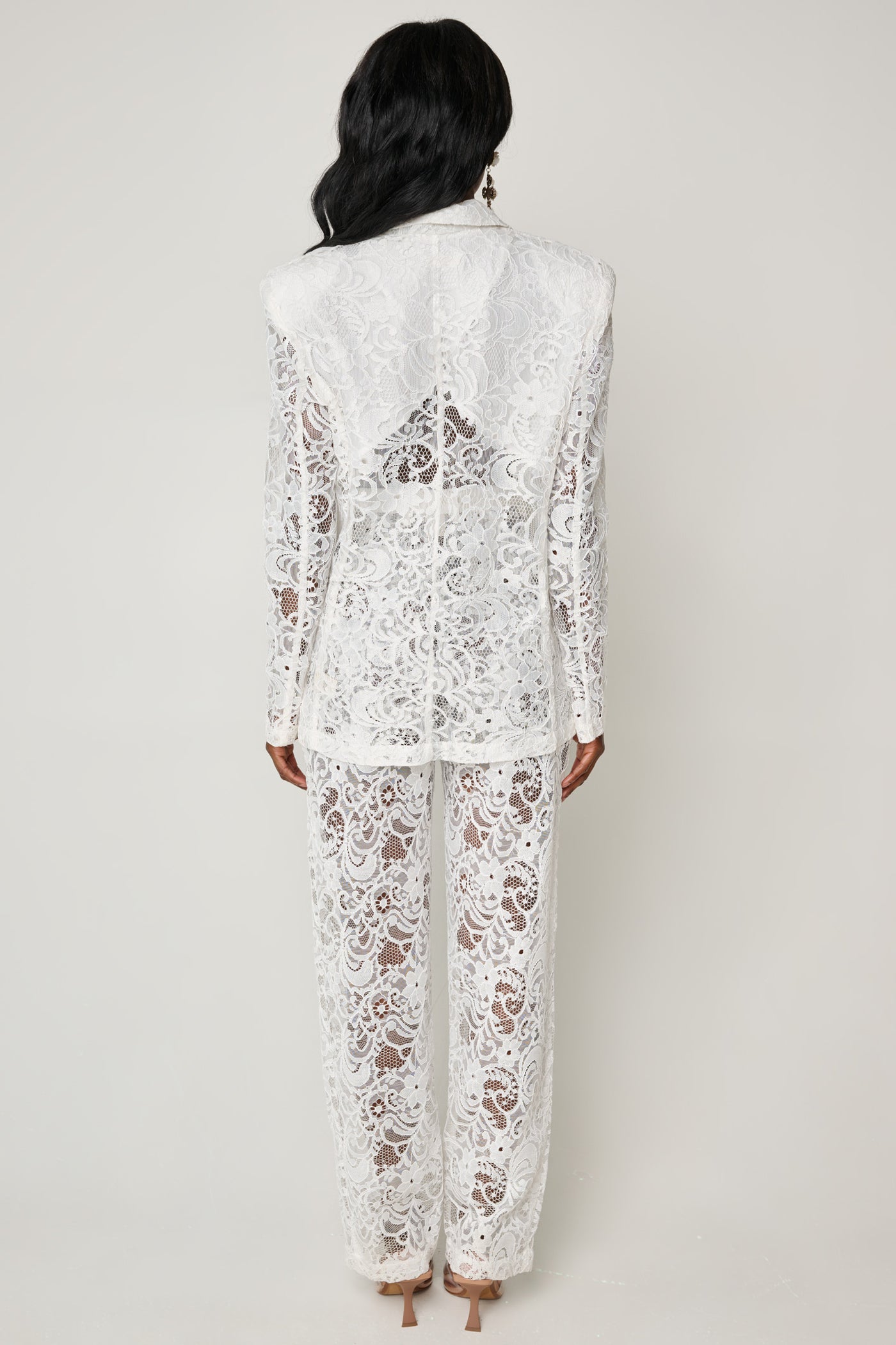 Baronette White Lace Suit by Ronny Kobo - RENTAL
