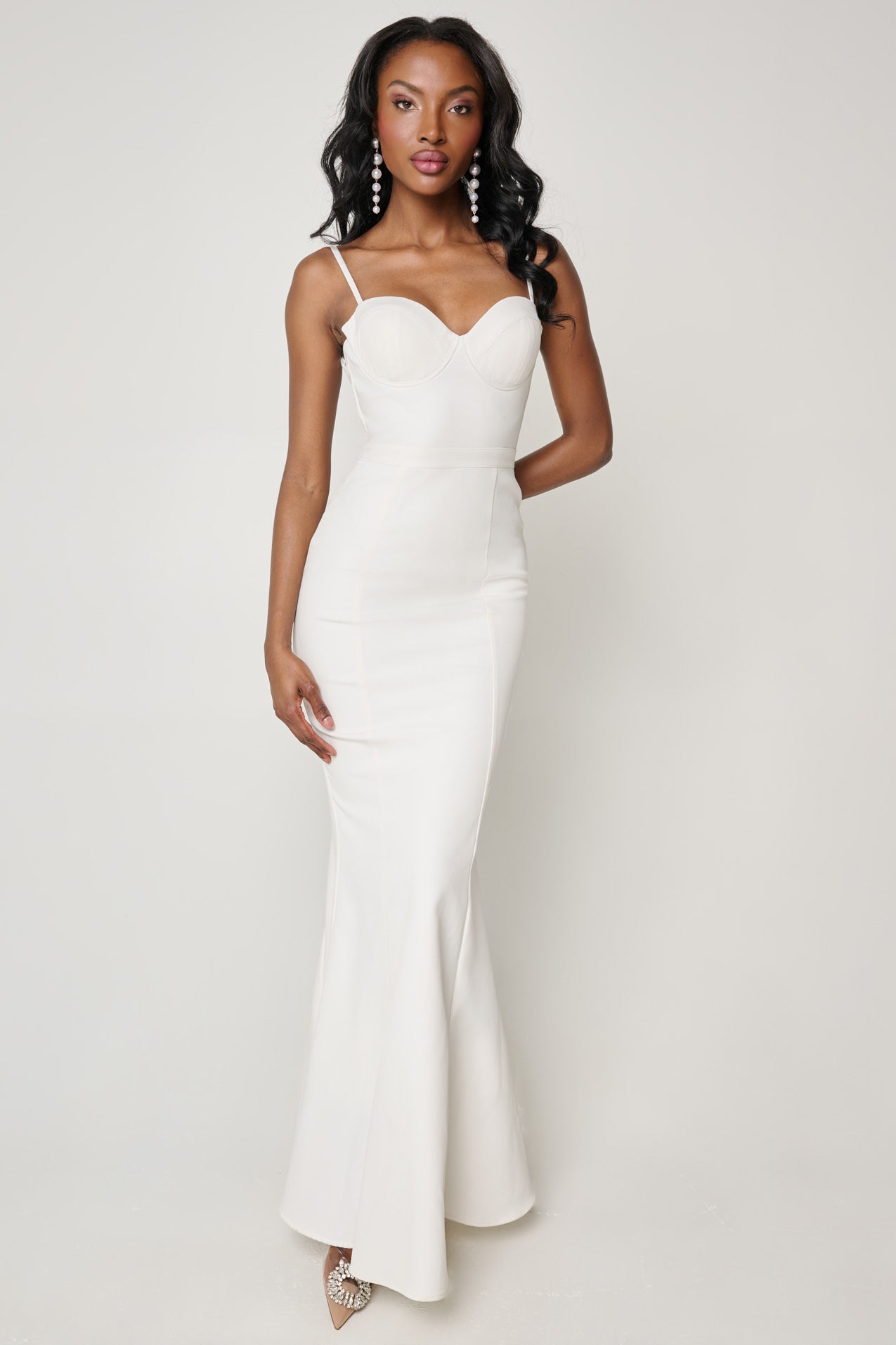 Natasha Gown in White by Elle Zeitoune - RENTAL