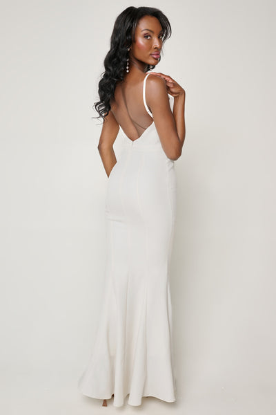 Natasha Gown in White by Elle Zeitoune - RENTAL