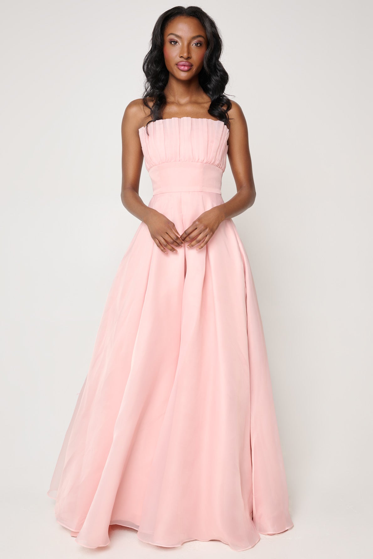 Evelyn Gown in Blush by Bariano - RENTAL