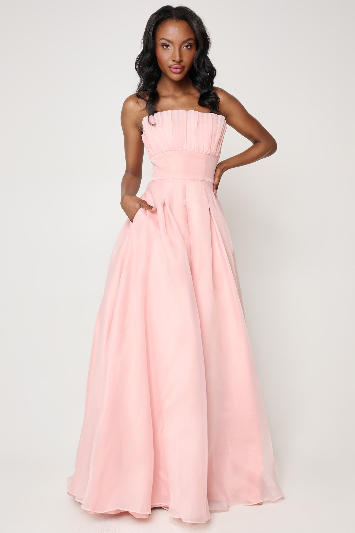Evelyn Gown in Blush by Bariano - FINAL SALE