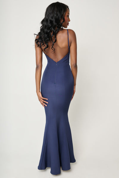 Natasha Gown in Navy by Elle Zeitoune - RENTAL