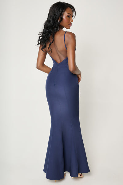 Natasha Gown in Navy by Elle Zeitoune - RENTAL