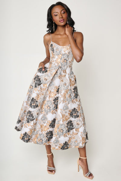Ice Princess Tea Length Dress by Bariano - RENTAL
