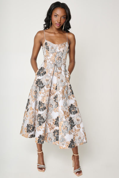 Ice Princess Tea Length Dress by Bariano - RENTAL