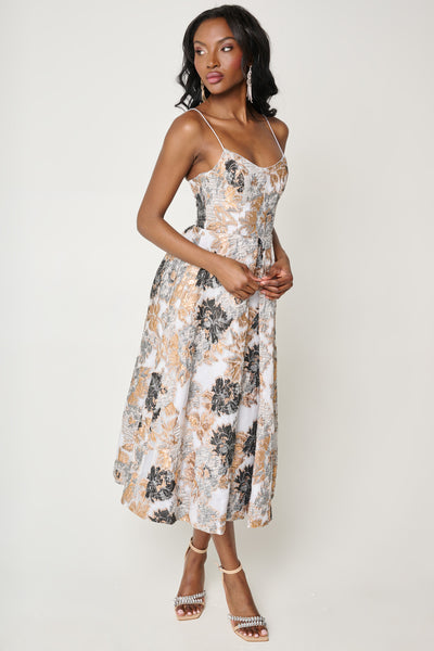 Ice Princess Tea Length Dress by Bariano - RENTAL