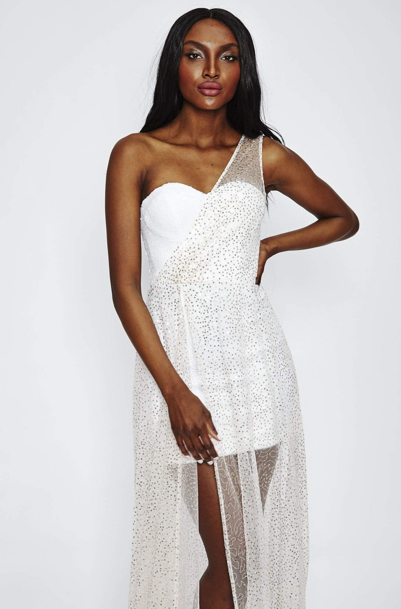 Pixie Dust One Shoulder Dress by Bariano - RENTAL