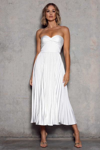 Hailey Dress in White by Elle Zeitoune - RENTAL