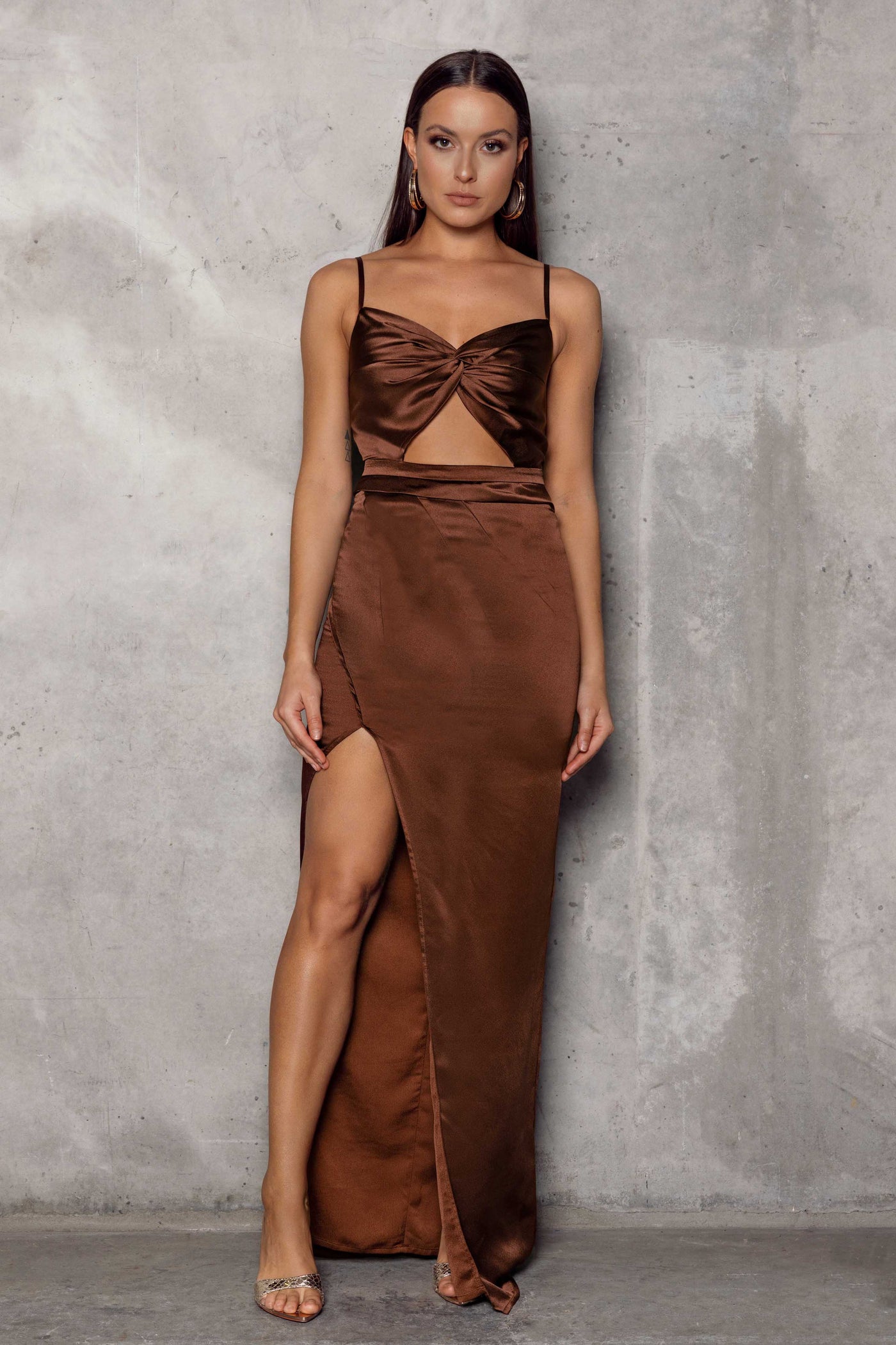 Lillian Gown in Chocolate by Elle Zeitoune - RENTAL