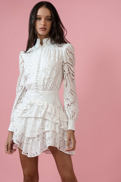 Rebecca Cotton Eyelet Mini Dress by Sau Lee - FINAL SALE