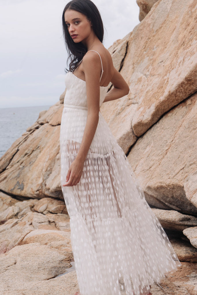 Belle Bustier Tulle Midi Dress by Sau Lee - RENTAL