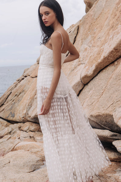 Belle Bustier Tulle Midi Dress by Sau Lee - RENTAL
