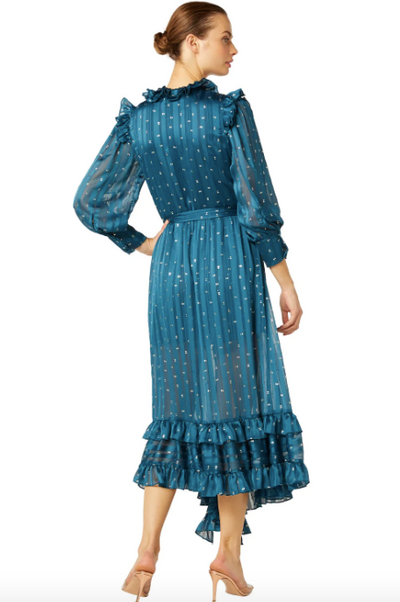 Sloane Dress in Teal by MISA Los Angeles - RENTAL