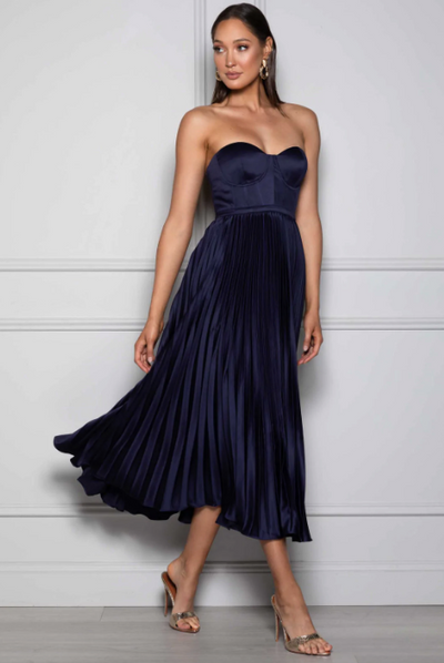 Milan Dress in Navy by Elle Zeitoune - RENTAL