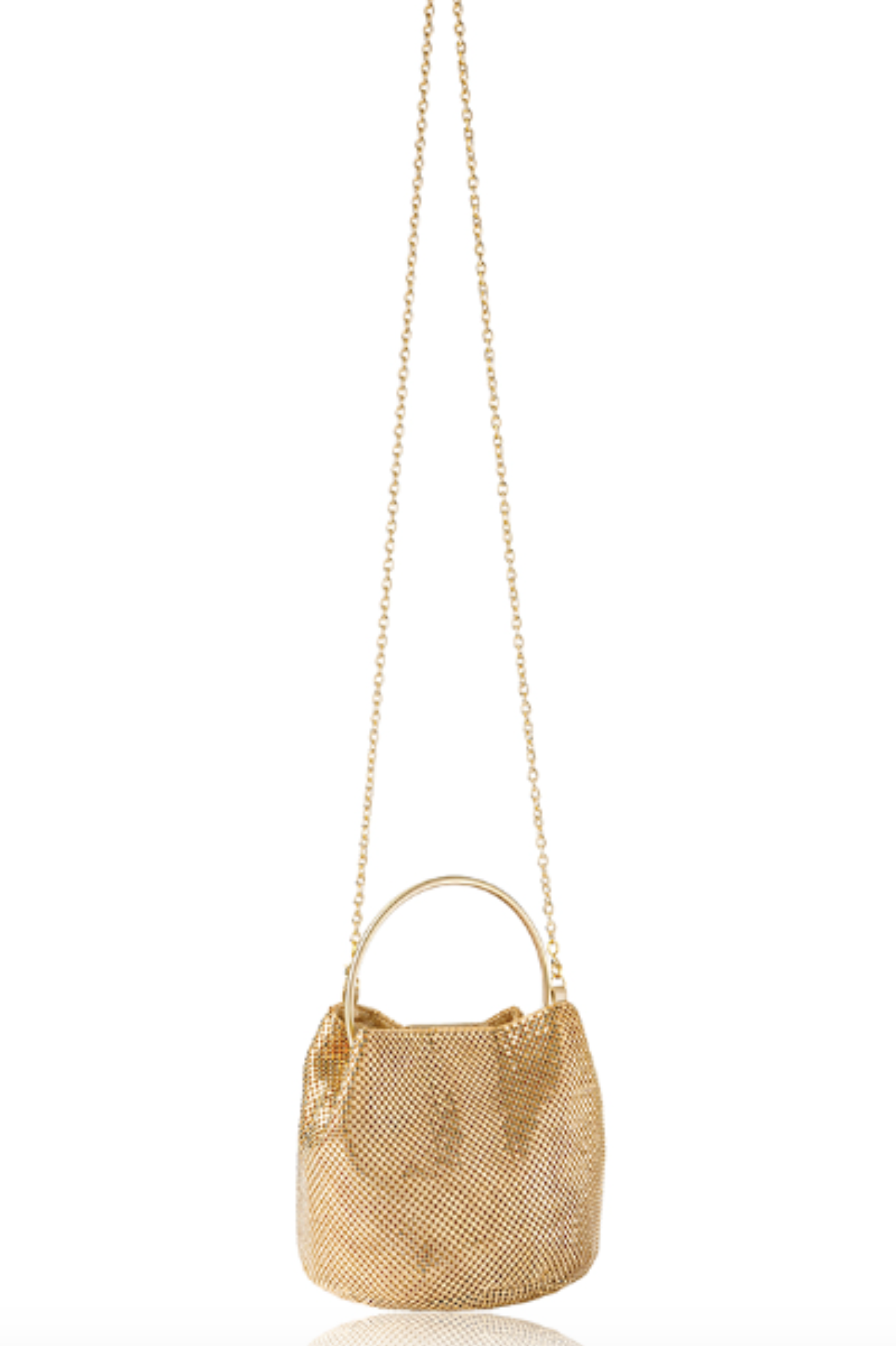 Crescent Bracelet Bag in Gold by Whiting and Davis - RENTAL