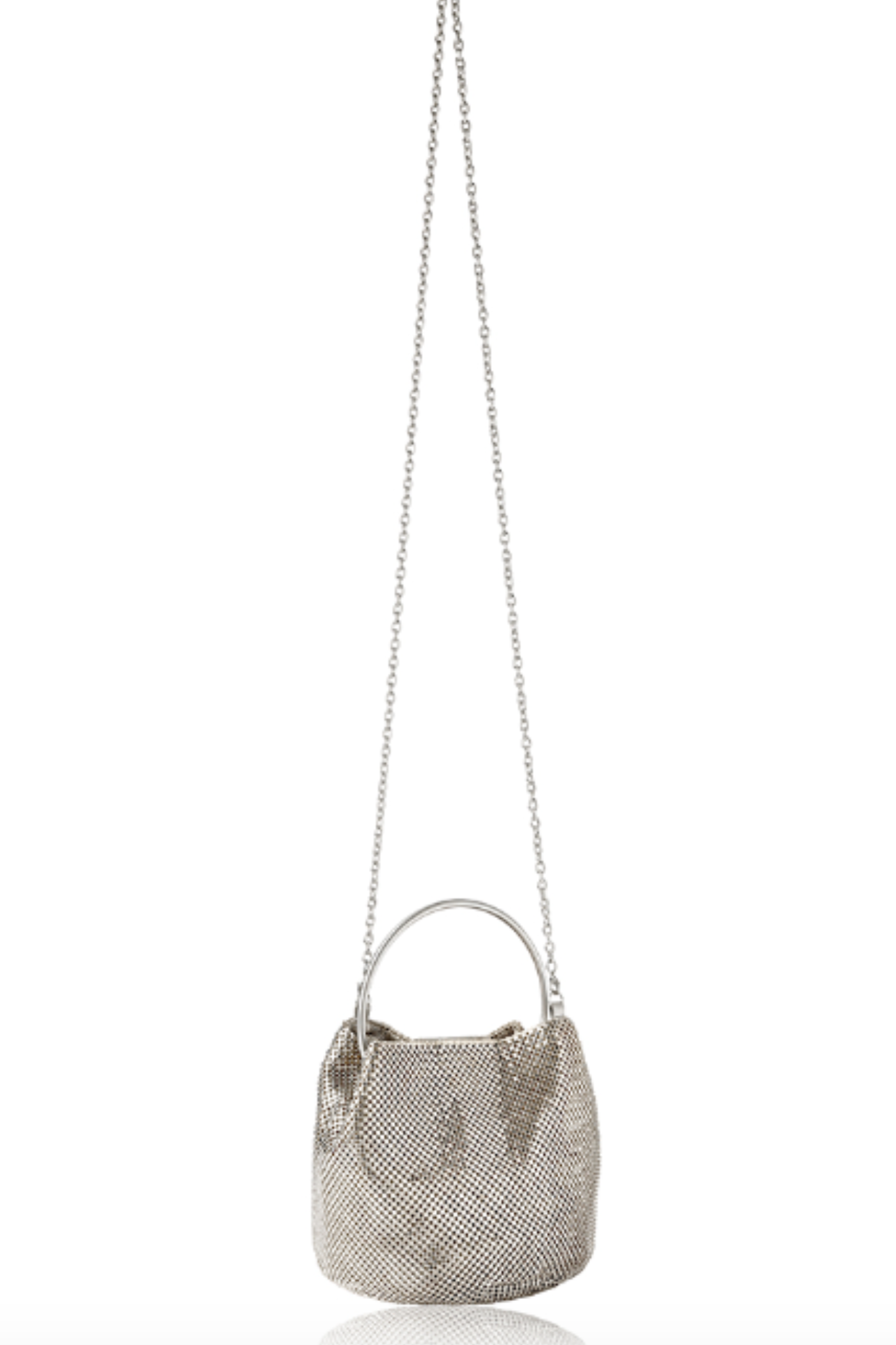 Crescent Bracelet Bag in Pewter by Whiting and Davis - RENTAL