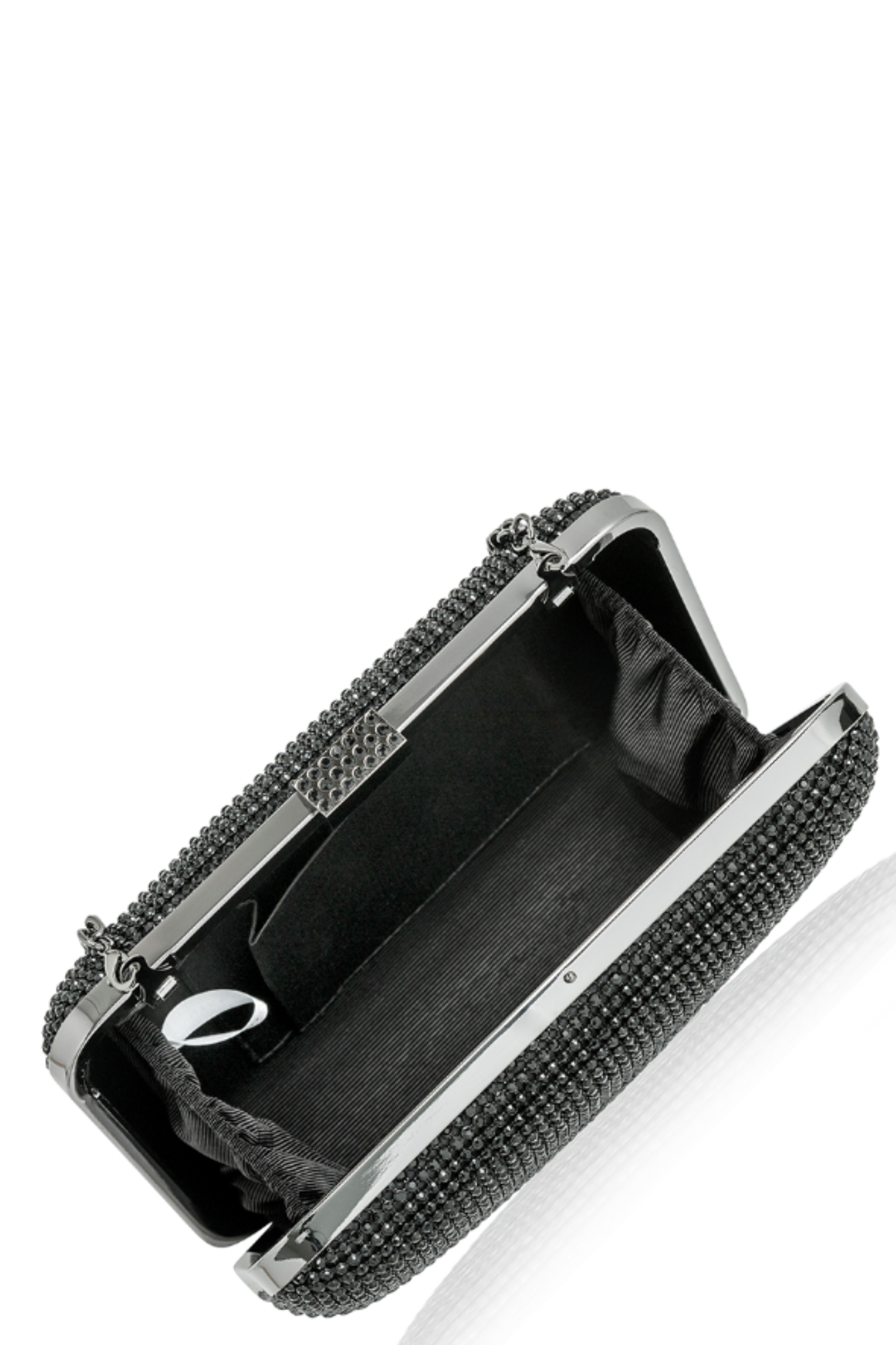 Yves Crystal Clutch in Black by Whiting and Davis - RENTAL