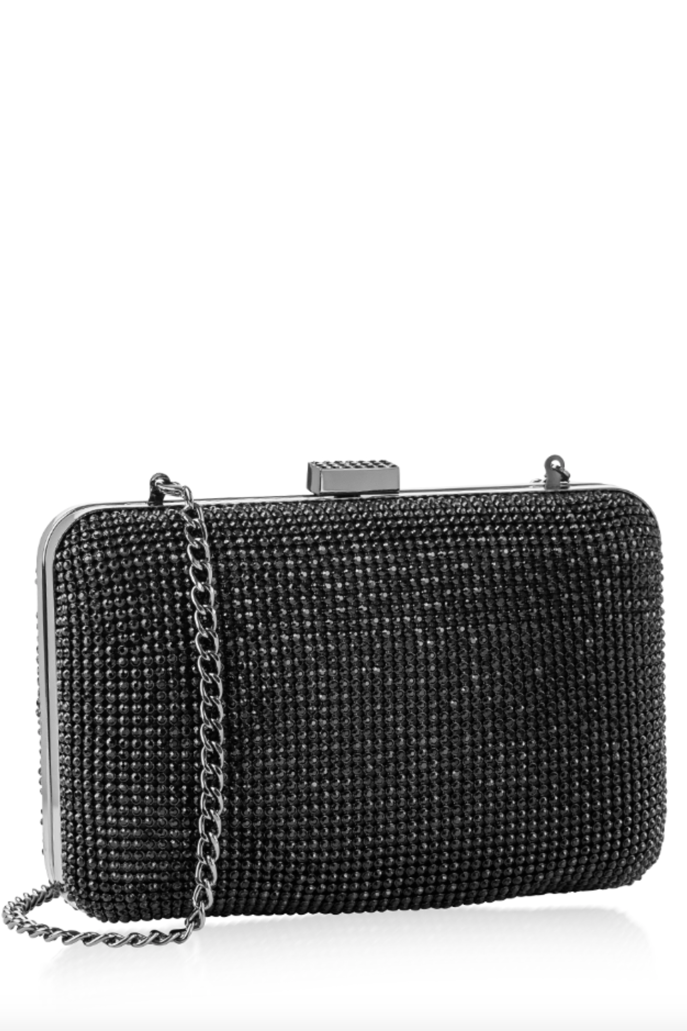 Yves Crystal Clutch in Black by Whiting and Davis - RENTAL