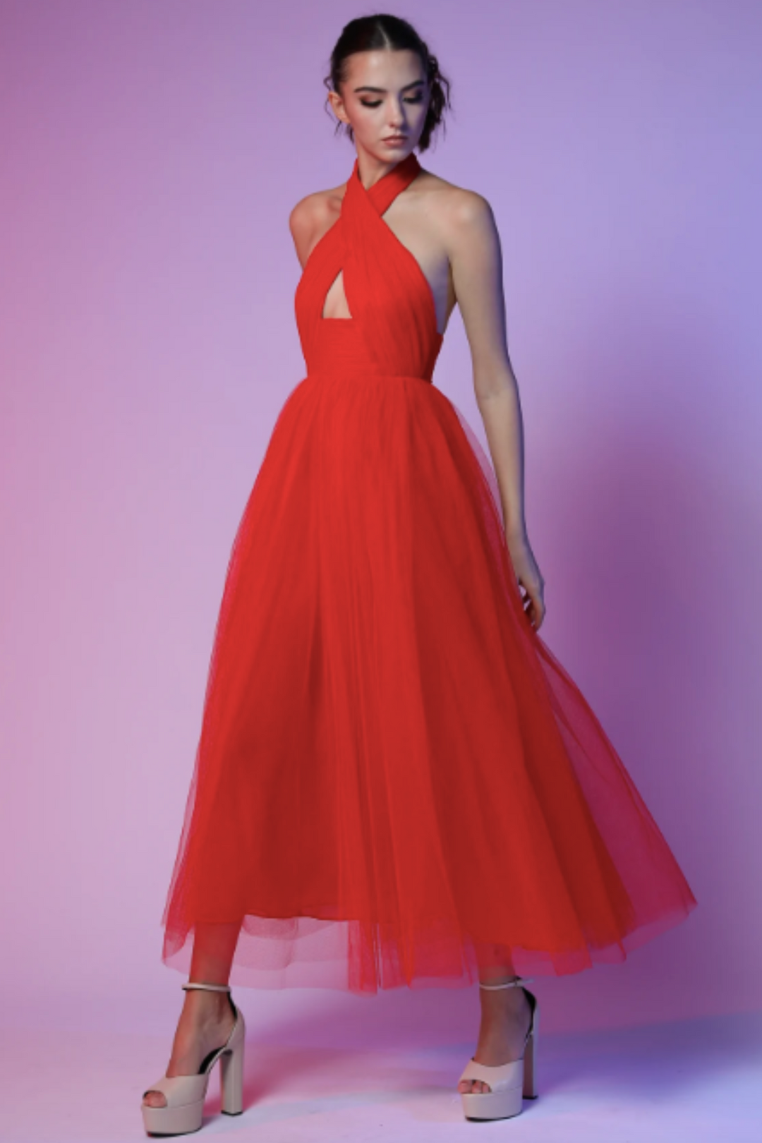 Holly Tulle Midi Dress by Sau Lee - RENTAL – The Fitzroy