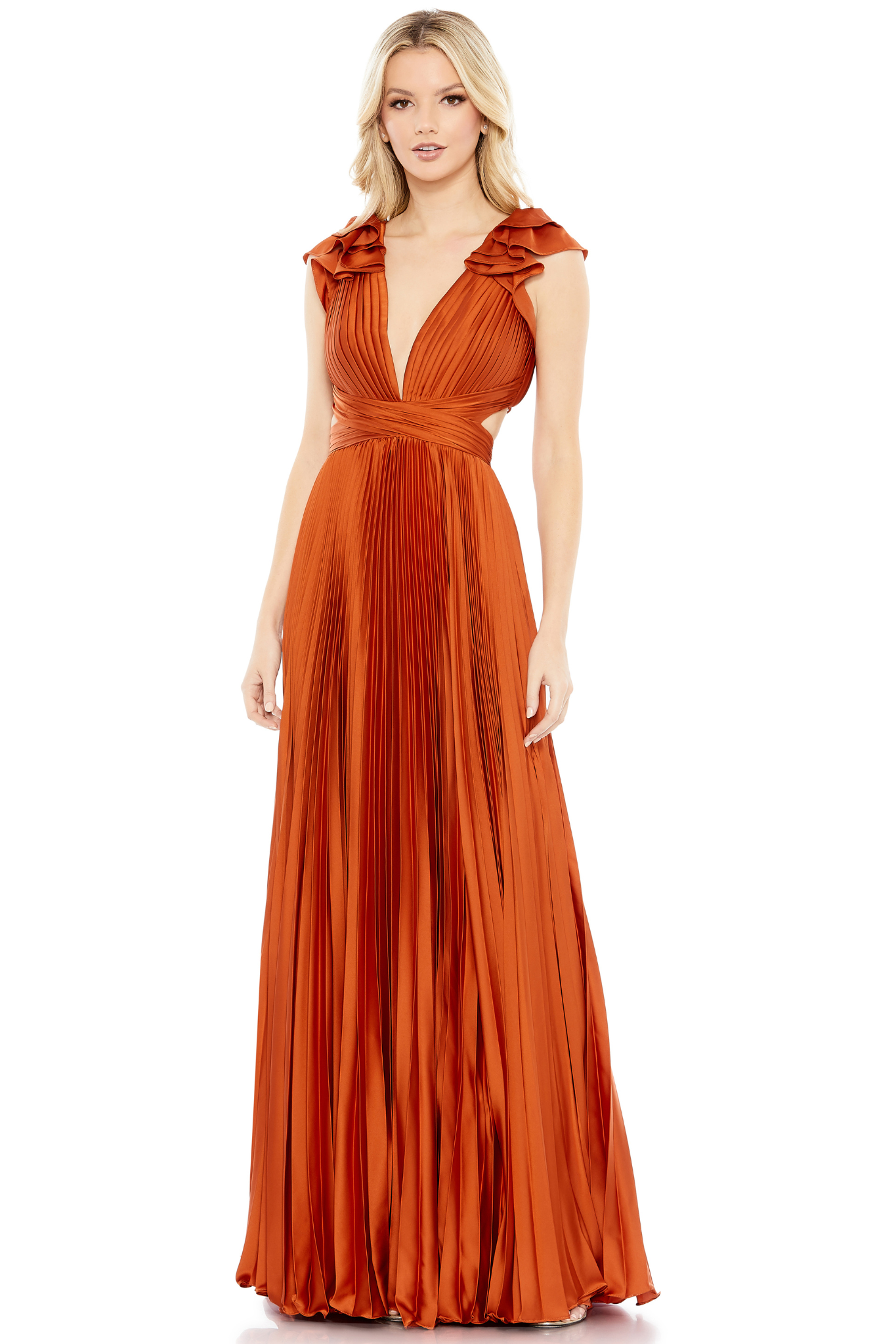 Cyrus Pleated Gown by Mac Duggal - RENTAL