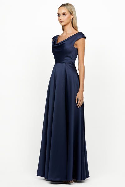 Cora Cap Sleeve Gown by Bariano - RENTAL